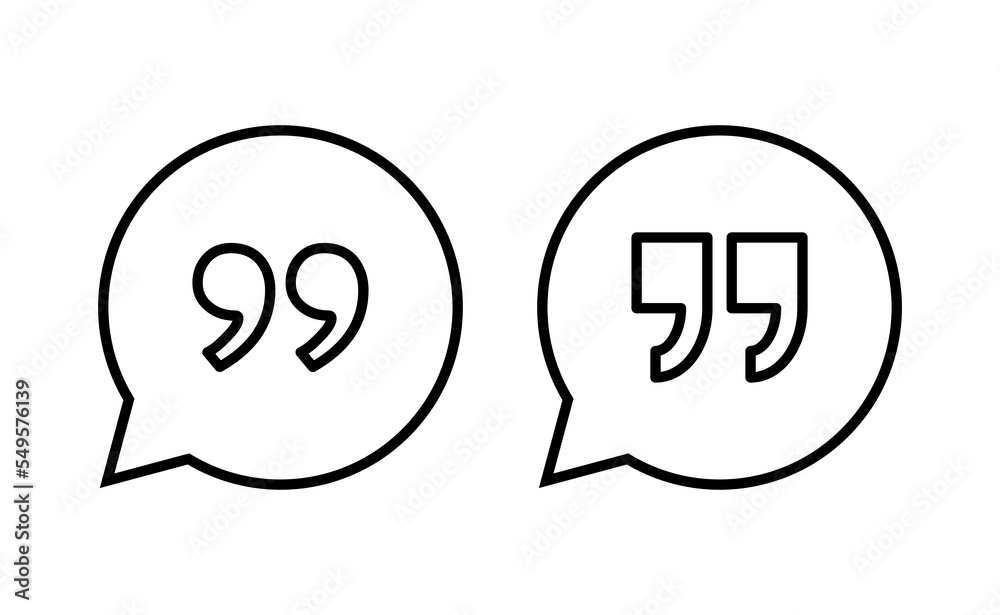Quote icon vector for web and mobile app. Quotation mark sign and symbol Quote icon vector for web and mobile app. Quotation mark sign and symbol