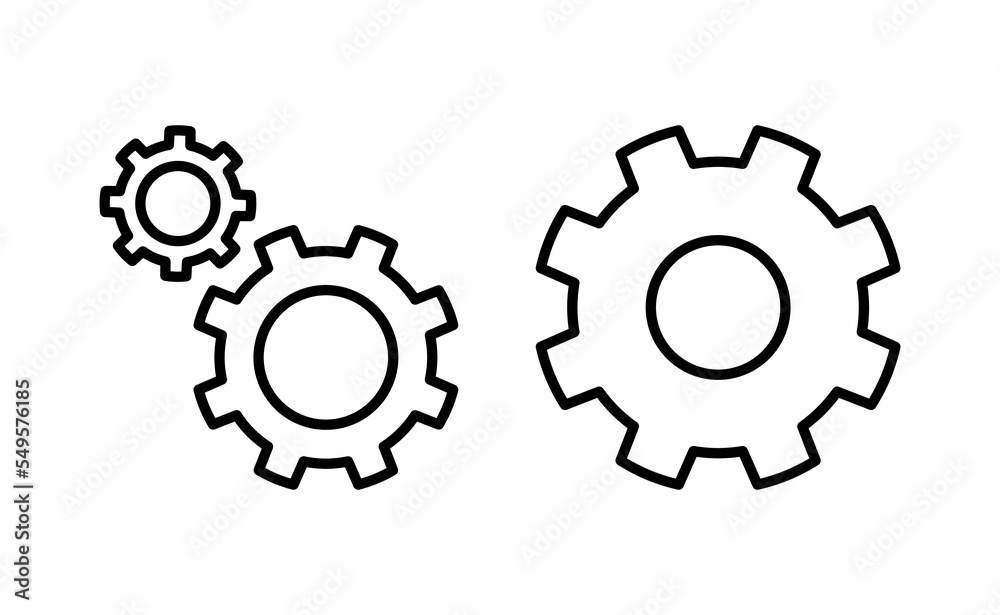 setting Icon vector for web and mobile app. Cog settings sign and symbol. Gear Sign
