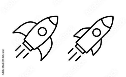 Rocket icon vector for web and mobile app. Startup sign and symbol. rocket launcher icon