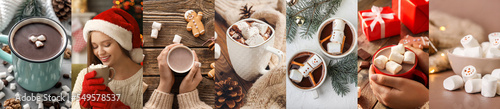 Christmas collage of young ...