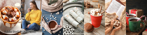Christmas collage of young ...