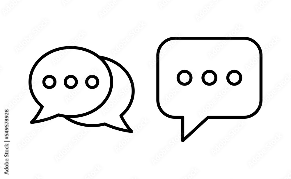 Chat icon vector for web and mobile app. speech bubble sign and symbol. comment icon. message Chat icon vector for web and mobile app. speech bubble sign and symbol. comment icon. message