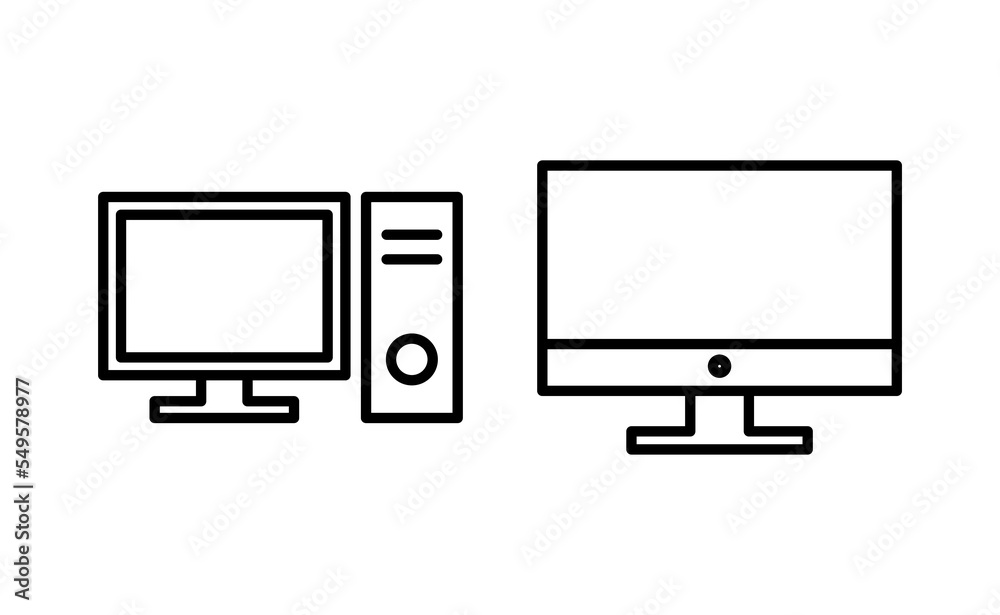 Computer icon vector for web and mobile app. computer monitor sign and symbol Computer icon vector for web and mobile app. computer monitor sign and symbol