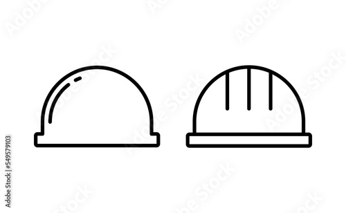 Helmet icon vector for web and mobile app. Motorcycle helmet sign and symbol. Construction helmet icon. Safety helmet