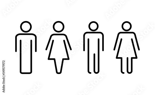 Man and woman icon vector for web and mobile app. male and female sign and symbol. Girls and boys