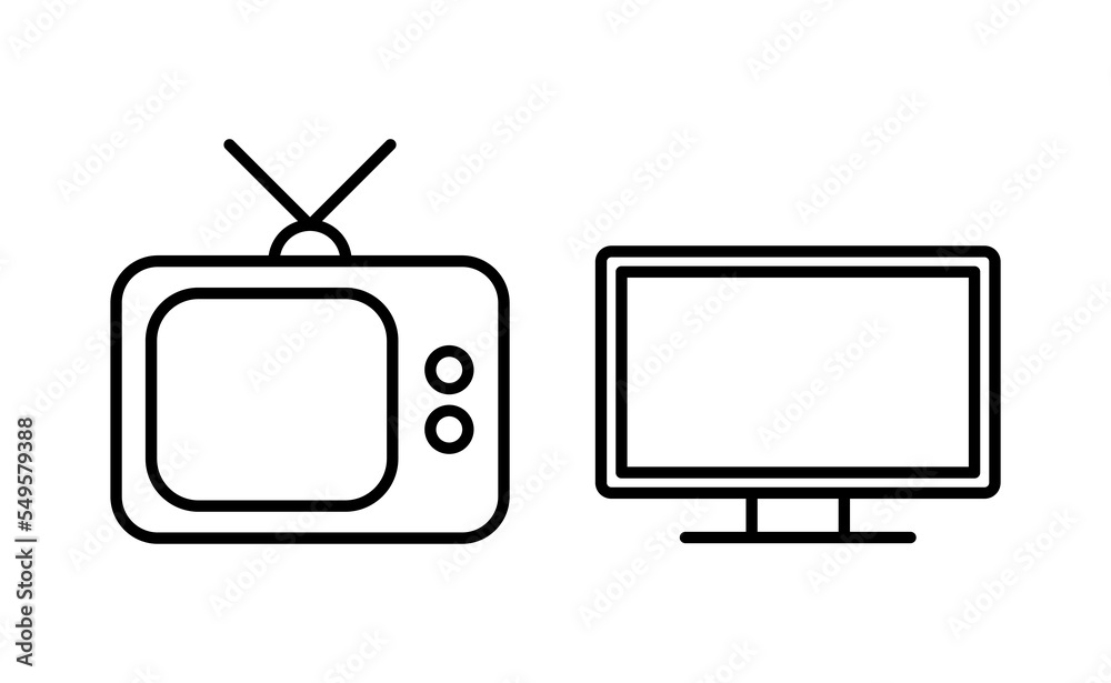 Tv icon vector for web and mobile app. television sign and symbol Tv icon vector for web and mobile app. television sign and symbol