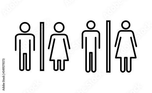 Toilet icon vector for web and mobile app. Girls and boys restrooms sign and symbol. bathroom sign. wc  lavatory