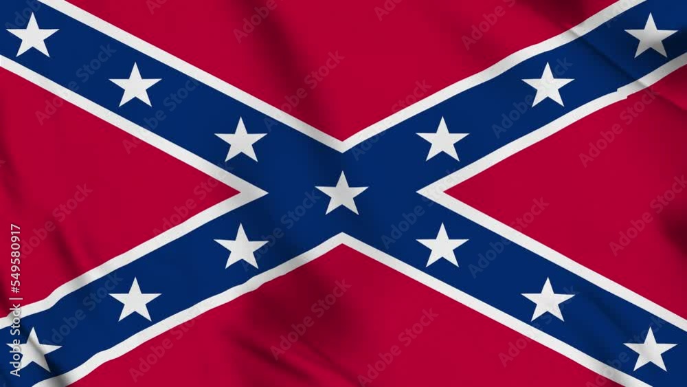 Waving Flags of the Confederate States of America video background. Realistic Slow Motion Animation. Van flag 4K Loop Motion Graphics. Blowing American Civil War National, Rebel Union flag Waving Flags of the Confederate States of America video background. Realistic Slow Motion Animation. Van flag 4K Loop Motion Graphics. Blowing American Civil War National, Rebel Union flag