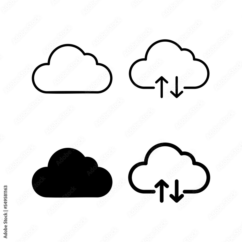 Cloud icon vector for web and mobile app. cloud sign and symbol Cloud icon vector for web and mobile app. cloud sign and symbol