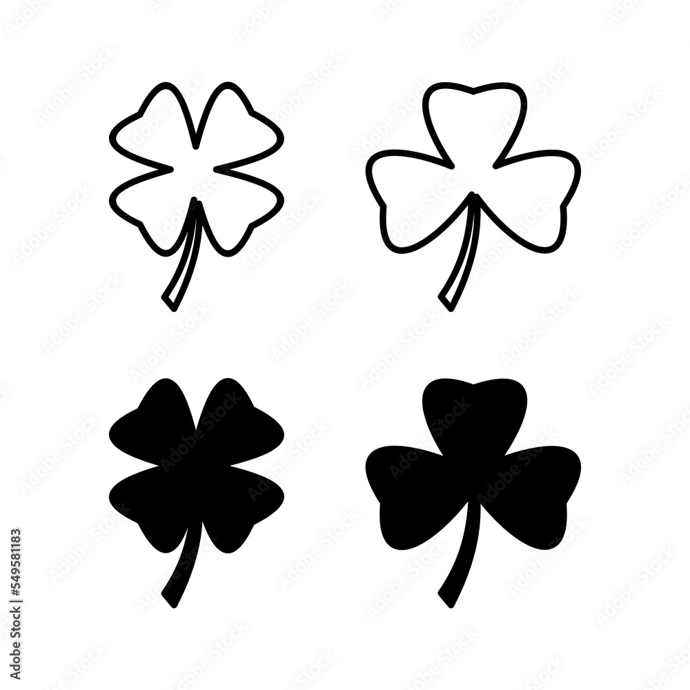 Clover icon vector for web and mobile app. clover sign and symbol. four leaf clover icon. Clover icon vector for web and mobile app. clover sign and symbol. four leaf clover icon.