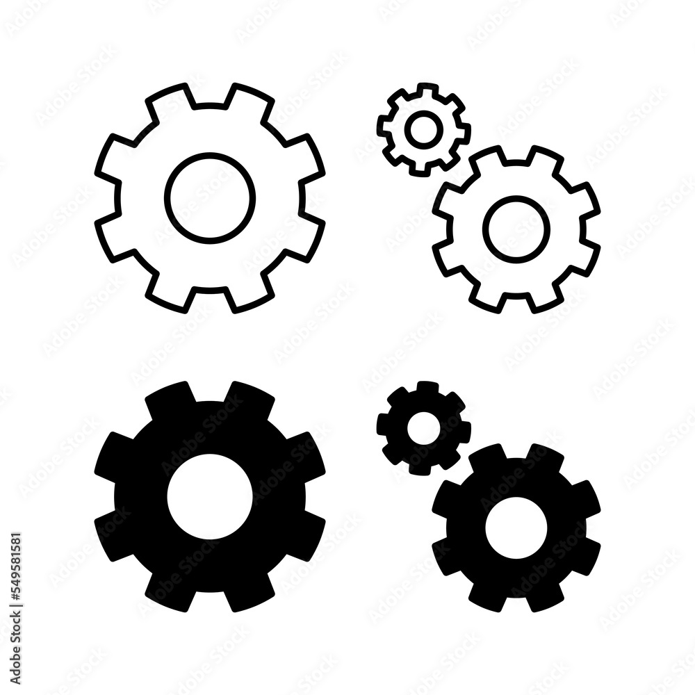 setting Icon vector for web and mobile app. Cog settings sign and symbol. Gear Sign setting Icon vector for web and mobile app. Cog settings sign and symbol. Gear Sign