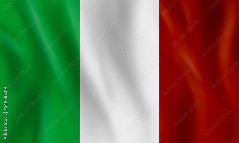 3d illustration of republic of Italia flag.