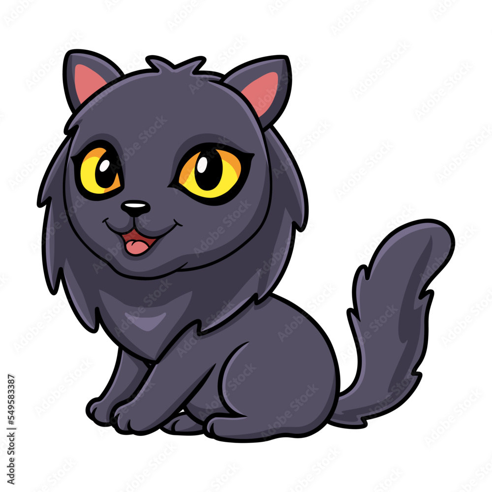 Cute highland fold cat cartoon Cute highland fold cat cartoon