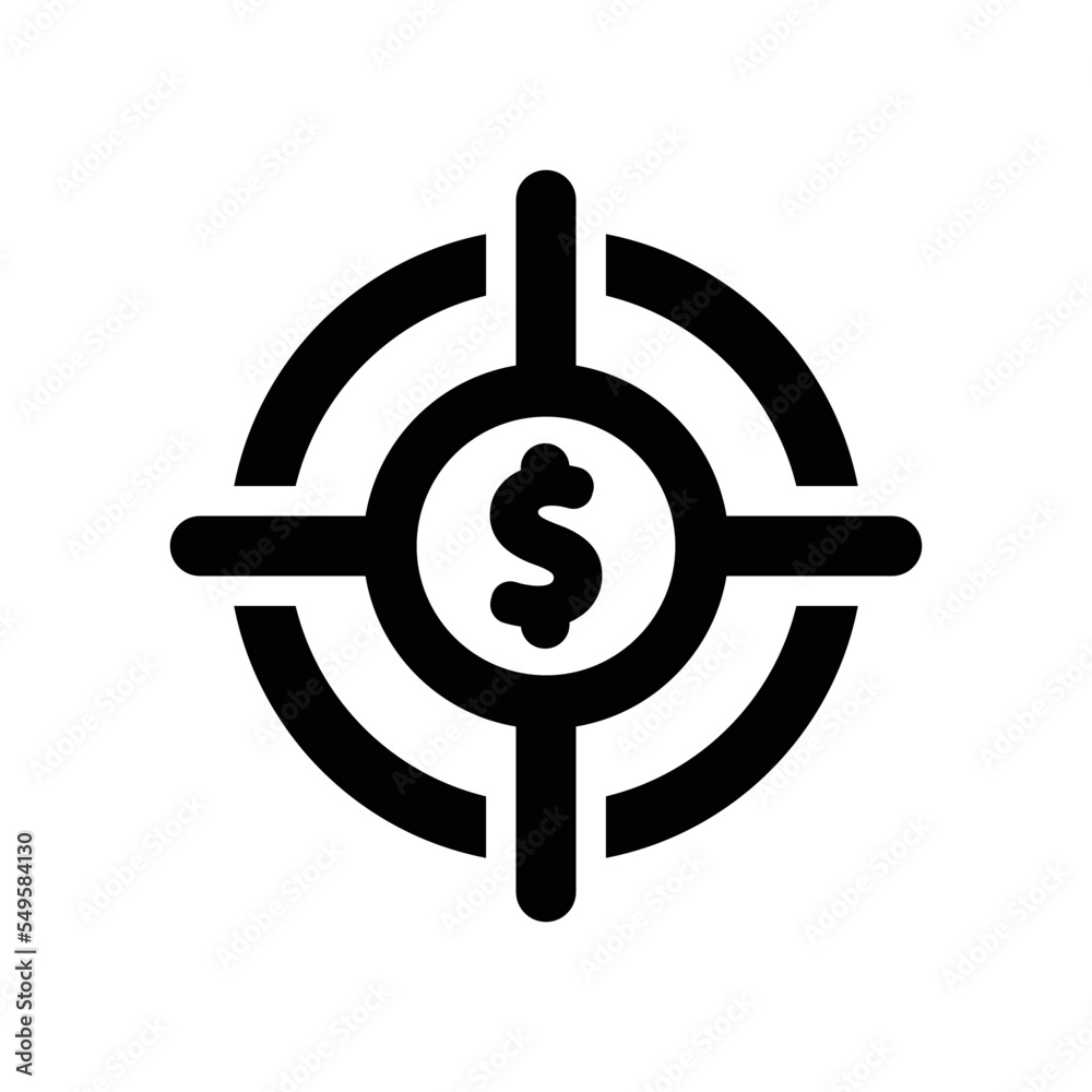Business goal icon - vector illustration . Budget, Profit, Target, Goal, Focus, Business, Money, Finance, line, outline, icons .