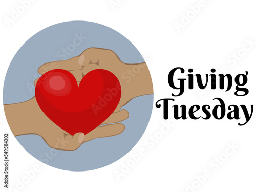 Giving Tuesday, idea for poster, banner, flyer or placard design