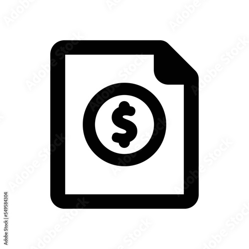 Bill icon - vector illustration . Bill, Invoice, Receipt, Document, Financial, Report, Payment, Paper, line, outline, icons .