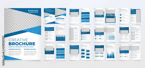 brochure template with minimalist style use for annual report