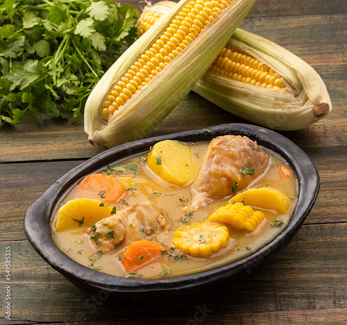 Traditional colombian chicken sancocho - Gastronomy of Colombia photo