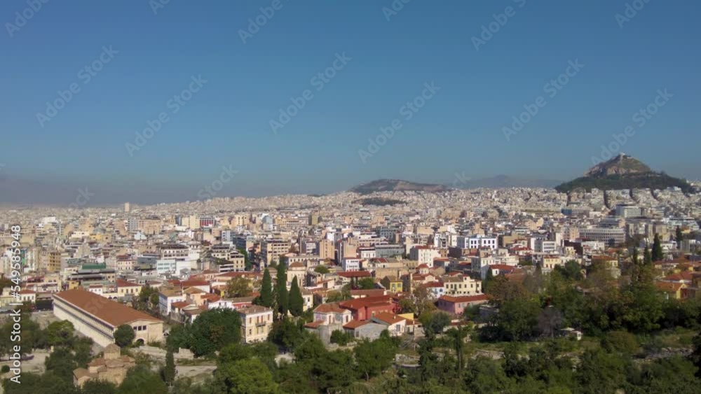 Aerial view of the city Athens in Greece on a sunny day in autumn. Aerial view of the city Athens in Greece on a sunny day in autumn.