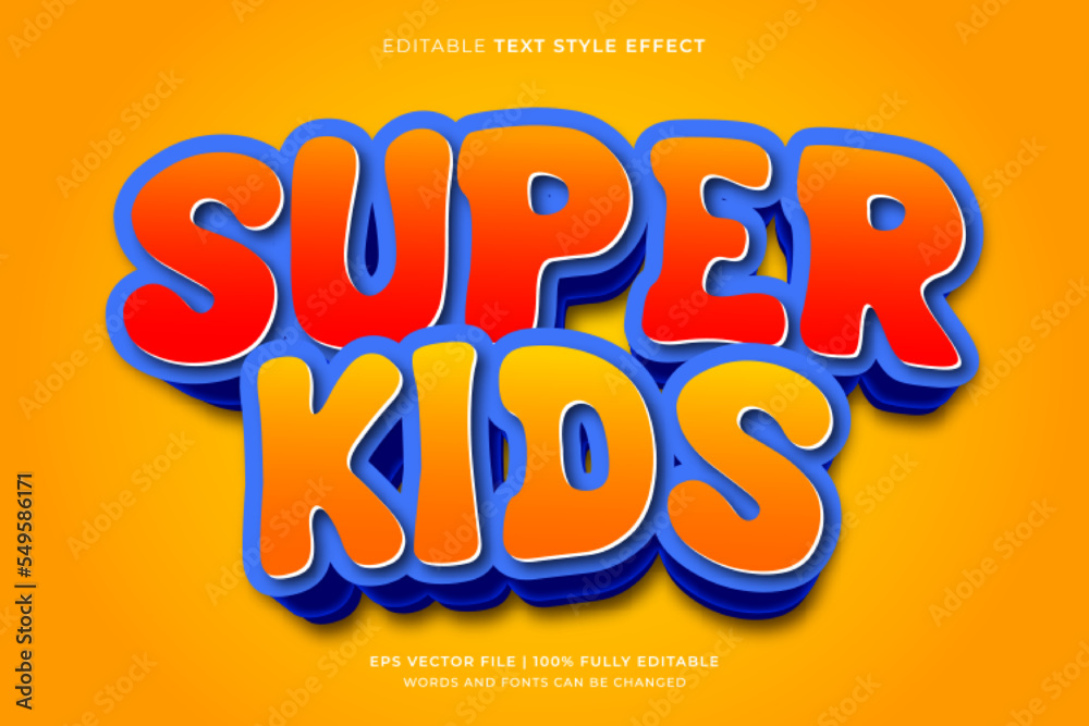 Super Kids Editable Text Effect