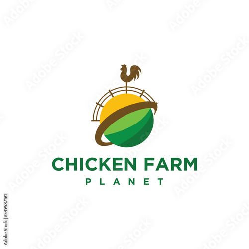 logo illustration vector graphic of chicken farm