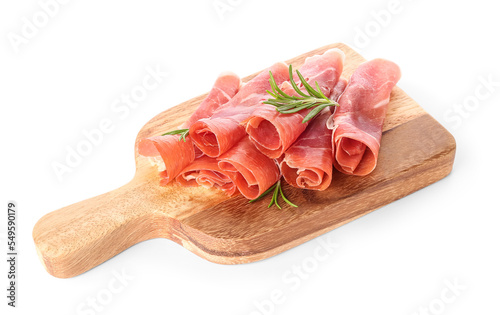 Gourmet prosciutto slices w...