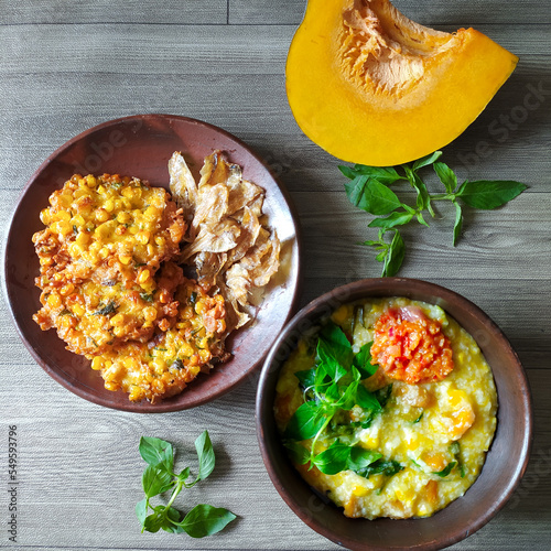 Veggie porridge, traditional food from Manado, North Sulawesi, Indonesia
 photo