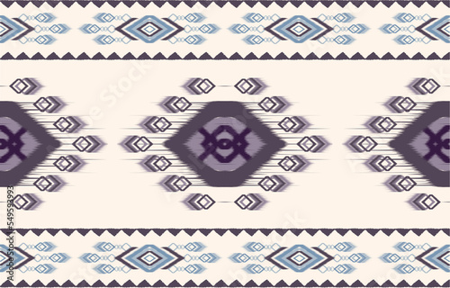 Ikat pattern design. Eethnic ikat pattern oriental African American Indonesia, Asia, Aztec motif textile and bohemian. design for background, wallpaper, carpet print, fabric, batik . ikat pattern. 