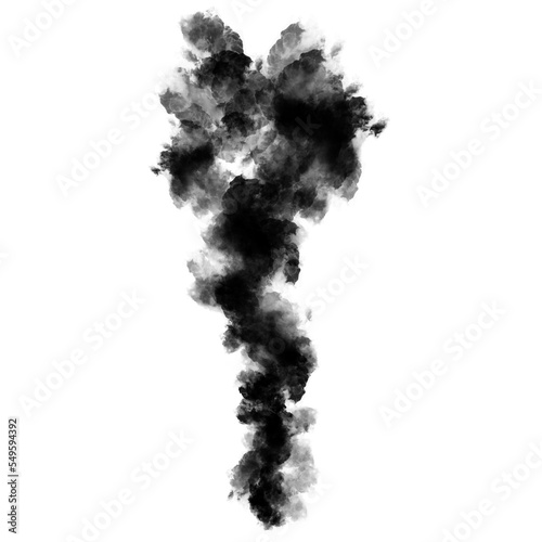 black fire smoke
