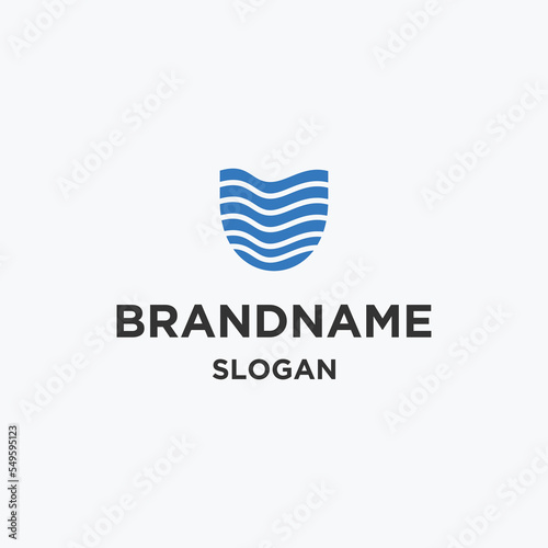 Vector logo design for water and pipes. Water Association.