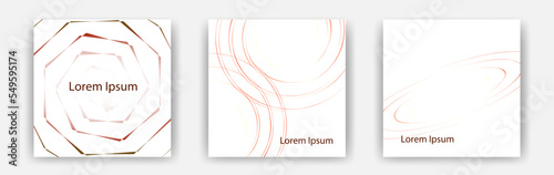 歪んだ線の円デザインのグラデーションベクターイラストテンプレートカードセット/Postcard/DM/ポストカード/名刺デザインの　テンプレートカードセット