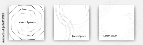 歪んだ線の円デザインのグラデーションベクターイラストテンプレートカードセット/Postcard/DM/ポストカード/名刺デザインの　テンプレートカードセット