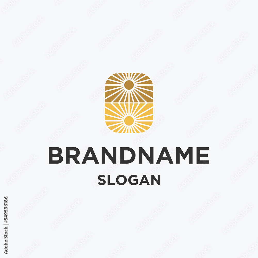Sun logo template vector illustration design Sun logo template vector illustration design