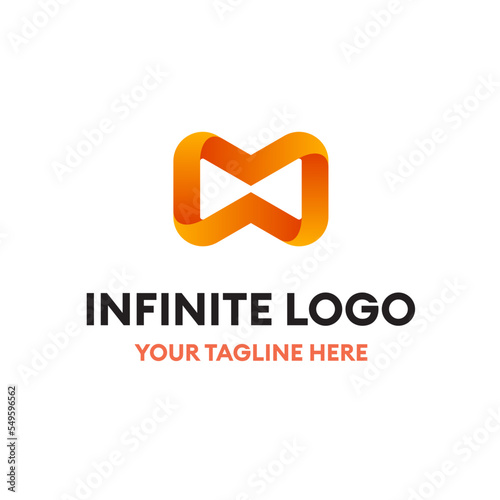 Infinity Loop W M Letter Alphabet Initial Vector Abstract Illustration Logo Icon Design Template Element