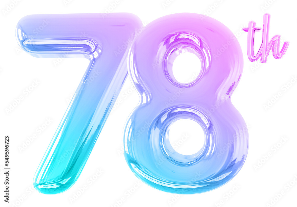 anniversary 78th gradient number 3d with generative AI anniversary 78th gradient number 3d with generative AI