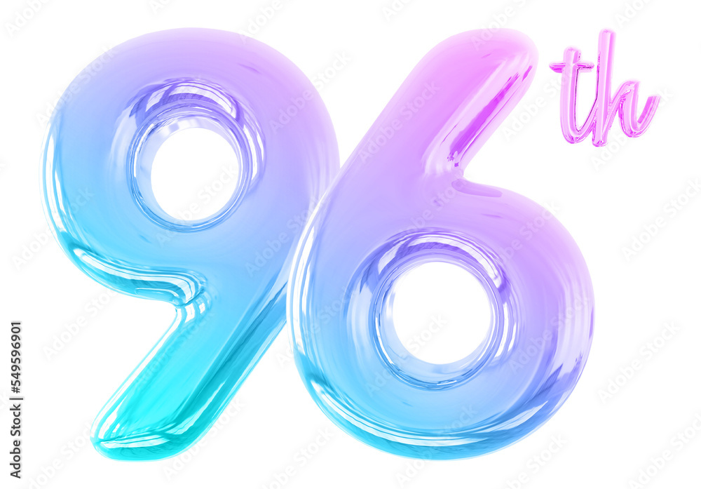 anniversary 96th gradient number 3d with generative AI anniversary 96th gradient number 3d with generative AI