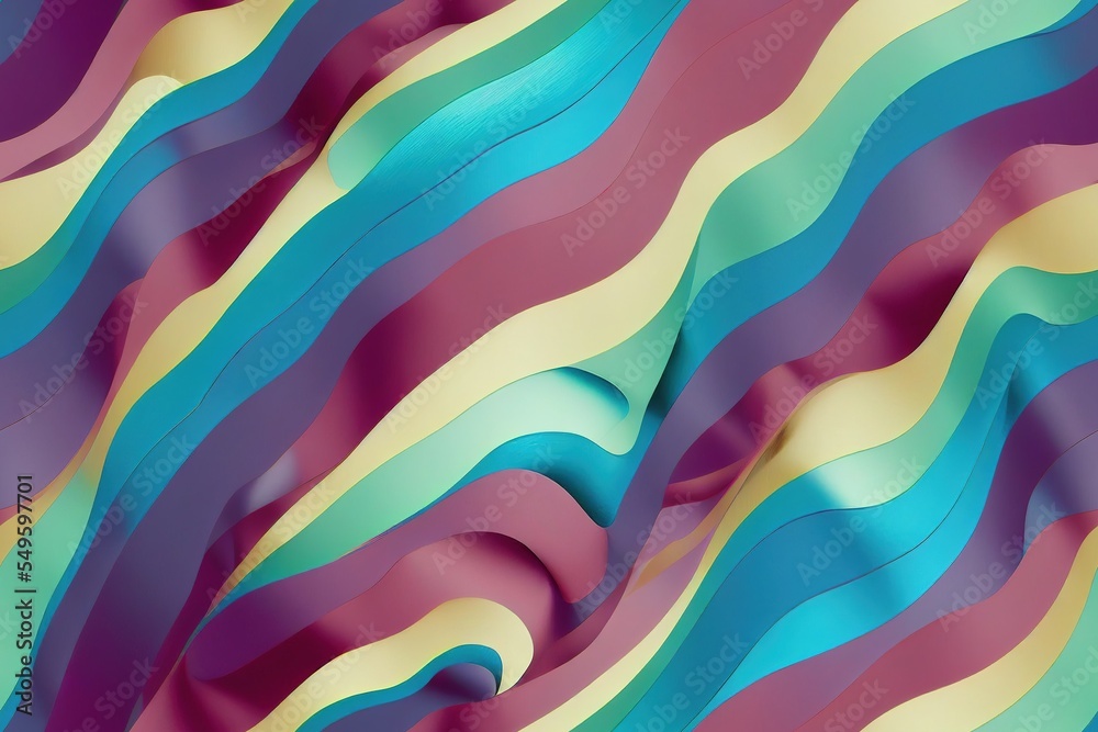 Fototapeta premium Abstract textile wave swirling twirling colorful dynamic gradient feather fluid hipster liquid seamless texture pattern background wallpaper