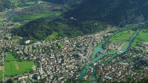 Panoramic view of Interlaken, Switzerland photo
