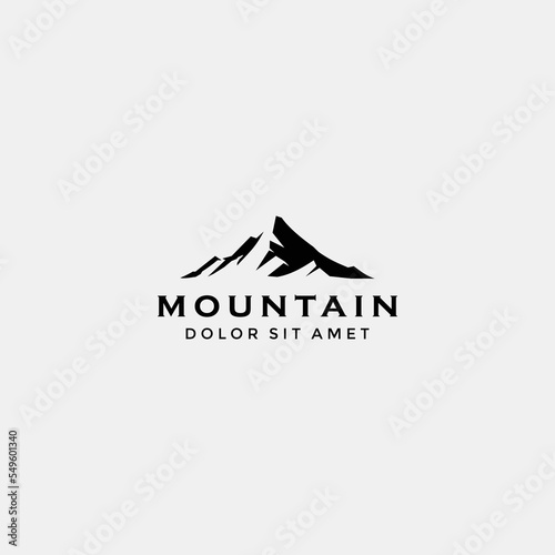 Mountain Logo. Flat design logo template. Vector Illutrator