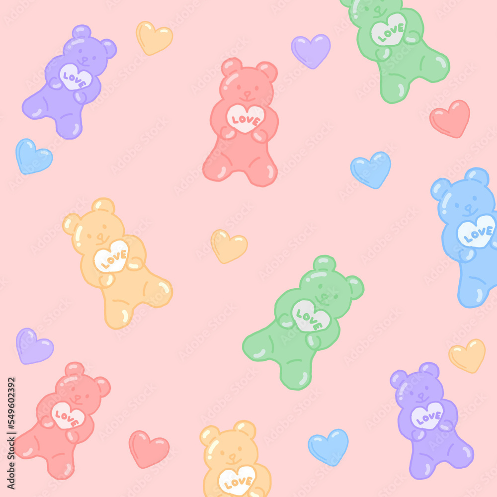 Bear pattern background Bear pattern background