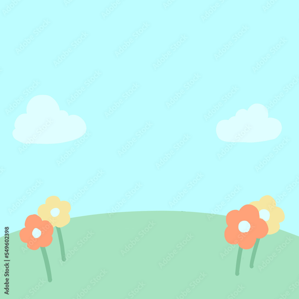Field and flower background