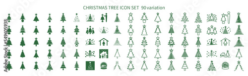Christmas tree sets in various variations