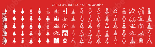 Christmas tree sets in various variations