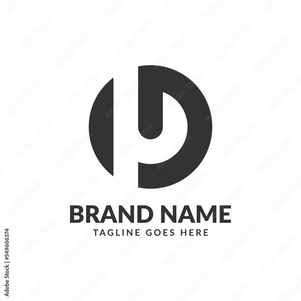 i d circle monogram initial letter vector logo design i d circle monogram initial letter vector logo design