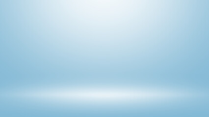Empty light blue room with gradient light blue background and Light blue abstract effect background. Christmas, valentine's day, new year concept