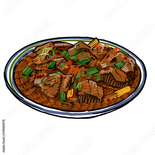 An Illustration of Sudanese beef stew