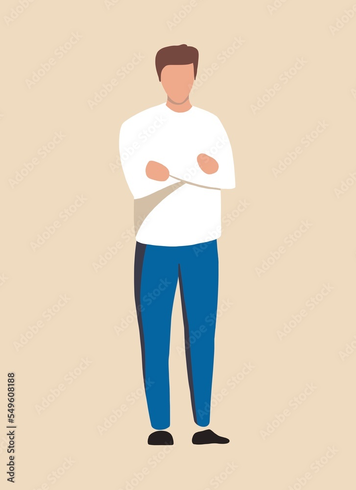 Fototapeta premium Man With His Arms Crossed