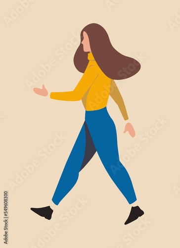Drawing Of A Woman Walking