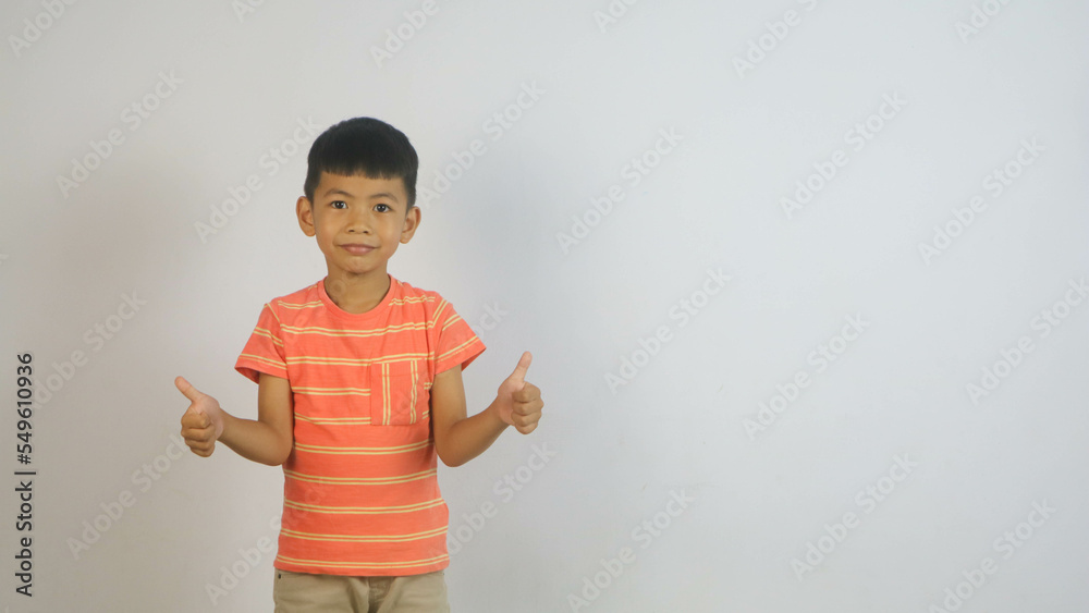 Cute asian boy isolated white background Cute asian boy isolated white background