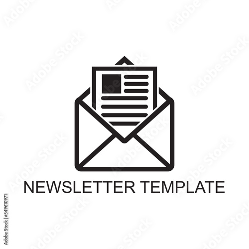 newsletter template icon , business icon